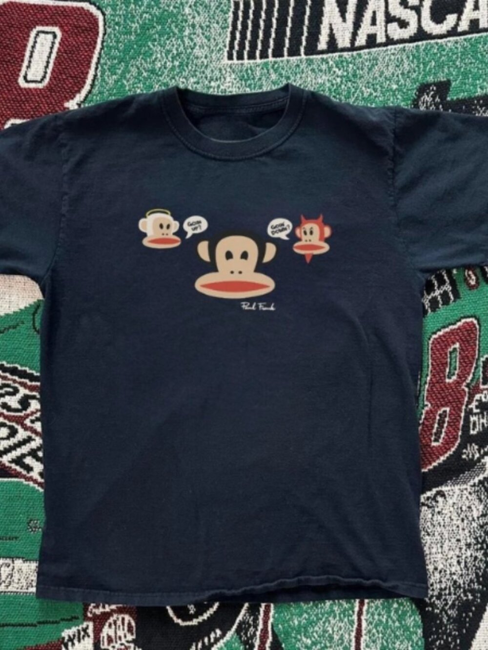 Paul Frank Monkey 'Devil & Angel' Unisex T-Shirt Navy